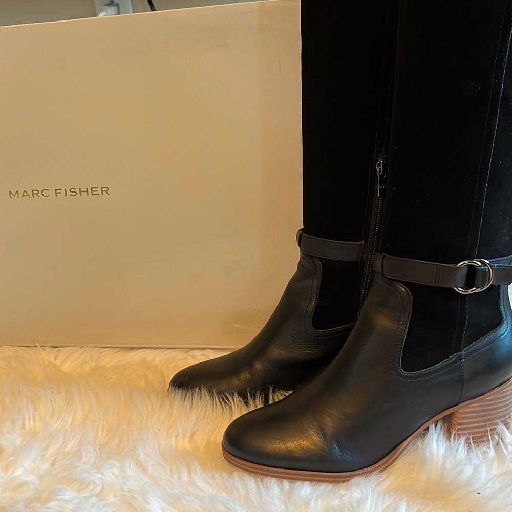 Marc Fisher black multi leather size 8.5 boots